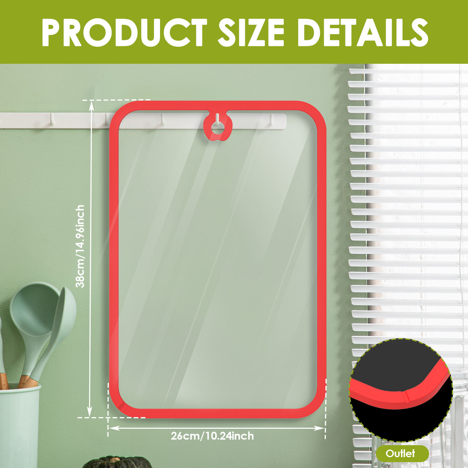 Clear Tempered Glass Cutting B - Meal Prep Healthy ulasan dan harga