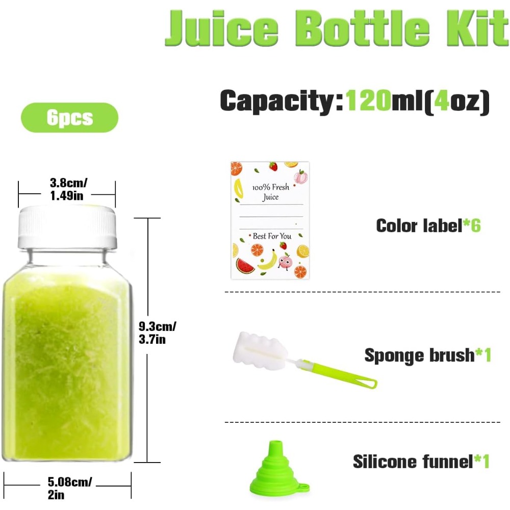 Clear Plastic Juice Bottles 4o - Meal Prep Healthy ulasan dan harga