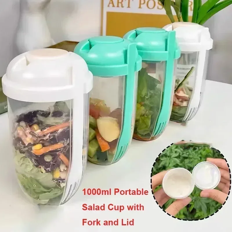 Portable Salad Bowl with Lid a - Meal Prep Healthy ulasan dan harga