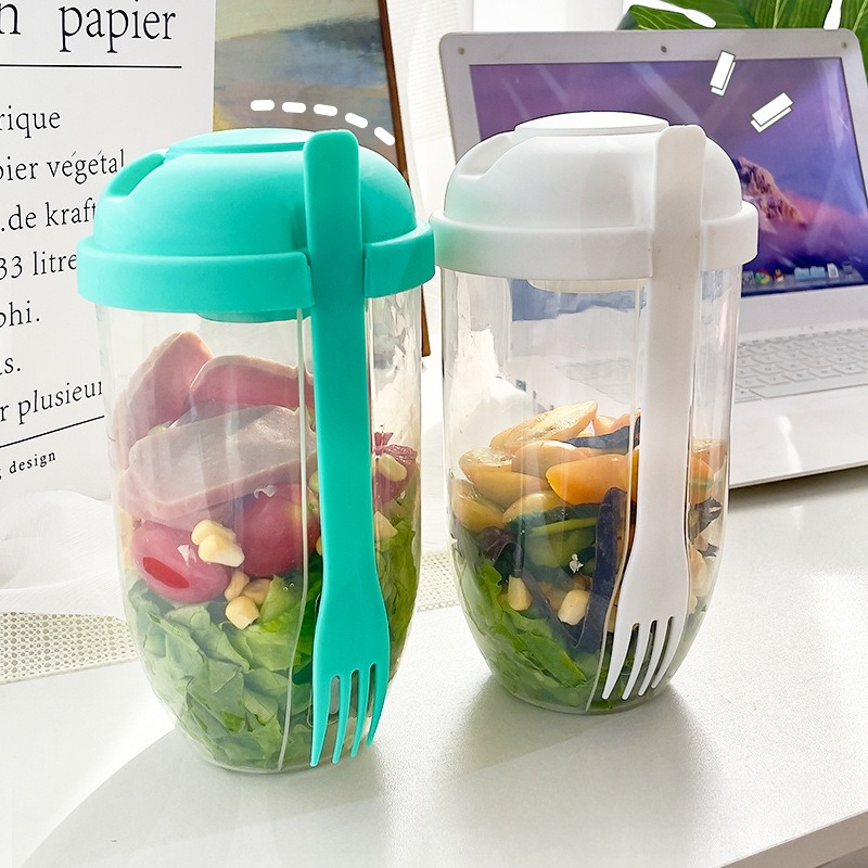 Portable Salad Bowl with Lid a - Meal Prep Healthy ulasan dan harga