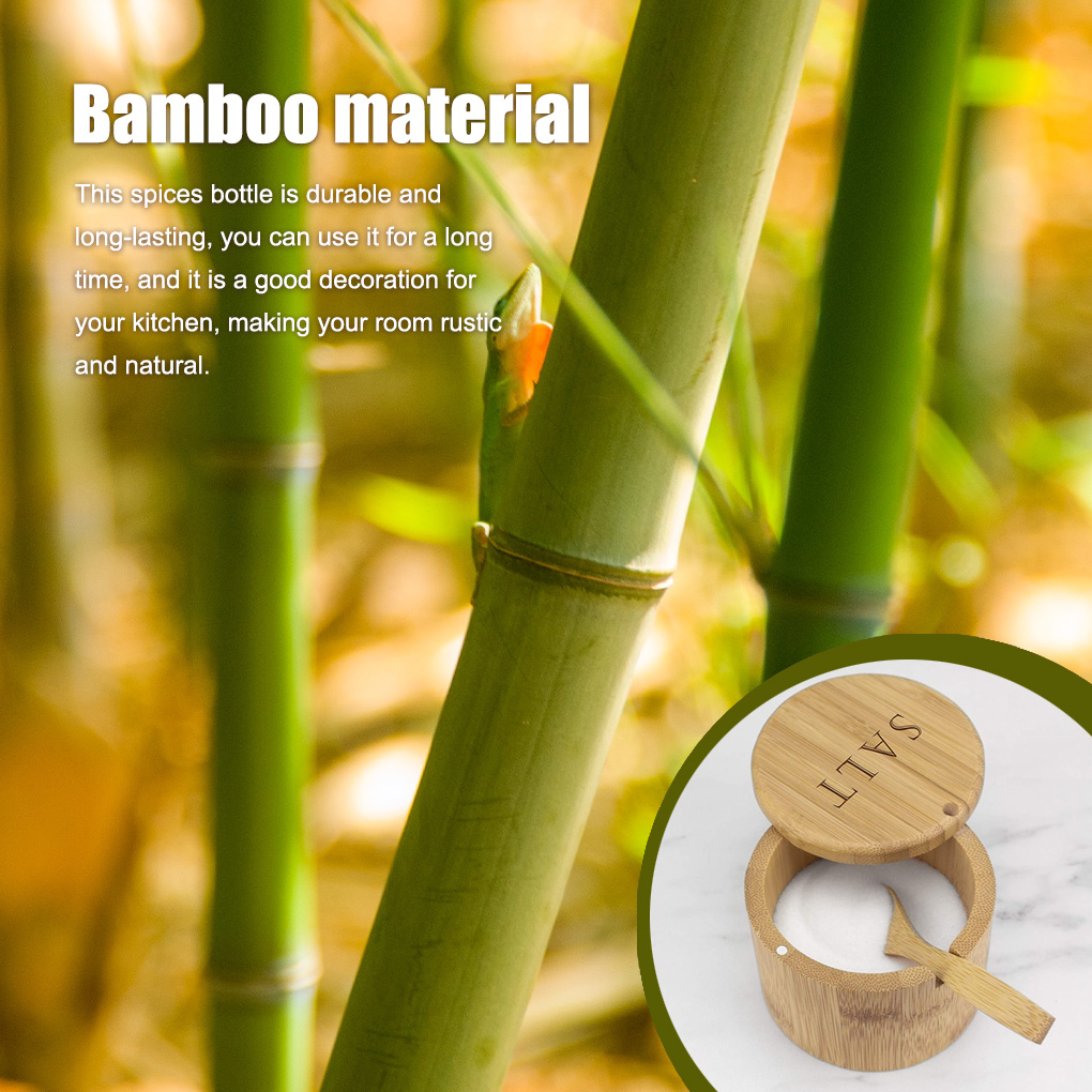 Spice Jar Shaker Bamboo Pepper - Herb Keeper Bottle ulasan dan harga